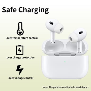 D03 for AirPods Pro 2 erstatningsladeveske Innebygd 680mAh batteri