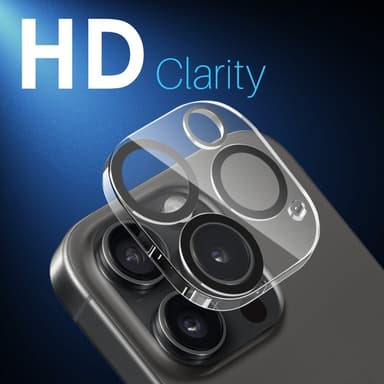 NORTHJO 2-Pack kameralinsedeksel til iPhone 16 Pro/16 Pro Max, herdet glass