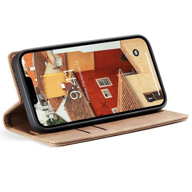 CASEME Lommebok-deksel iPhone 15 - Brun