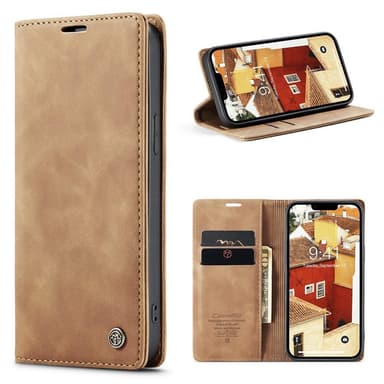 CASEME Lommebok-deksel iPhone 15 - Brun