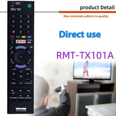 Fjernkontrollerstatning for RMT-TX101A For Sony TV
