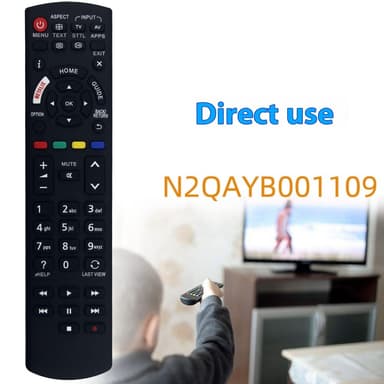Fjernkontrollerstatning for N2QAYB001109 For Panasonic TV