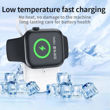 Qi trådløs strømbank til Apple Watch-serien 7/6/5/4/3/2/1 2580mAh