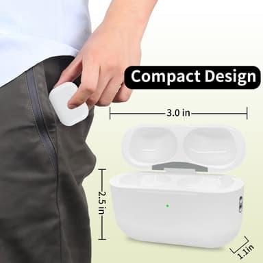 D03 for AirPods Pro 2 erstatningsladeveske Innebygd 680mAh batteri