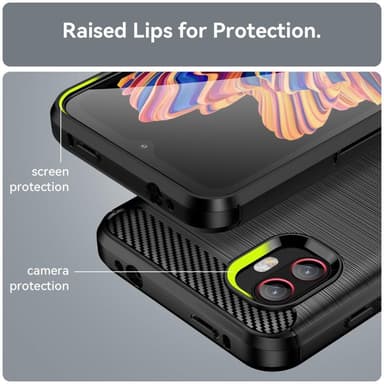 Samsung Galaxy Xcover 6 Pro Karbonfiber Deksel - Svart
