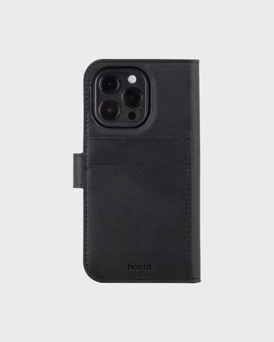 Holdit Deksel Lommebok-deksel Magnet Plus Svart til iPhone 16 Pro Max