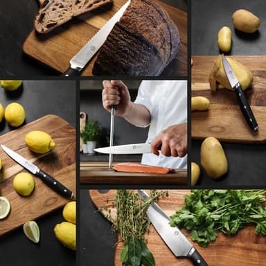 Masterchef Preformance knivsett med 15 kniver i en knivblokk - Svart - Kjent fra MasterChef Norge