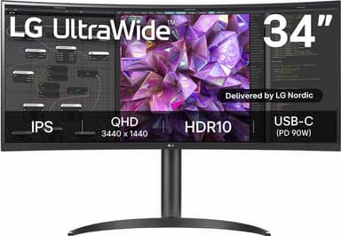 LG UltraWide LG34WQ75C 34" 21:9 QHD buet skjerm