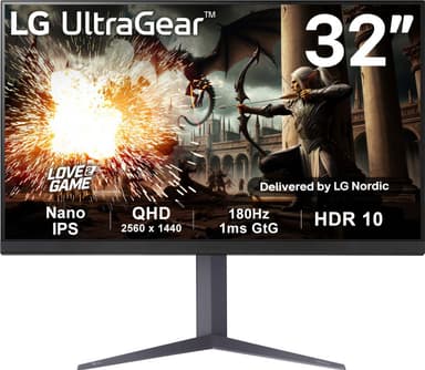 LG UltraGear 32GS75Q 31,5" gamingskjerm