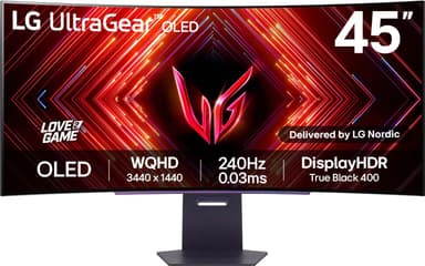LG UltraGear 45GS95QE 45" OLED buet gamingskjerm