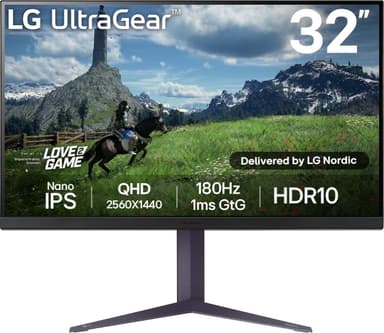 LG UltraGear 32GS85Q 31,5" gamingskjerm