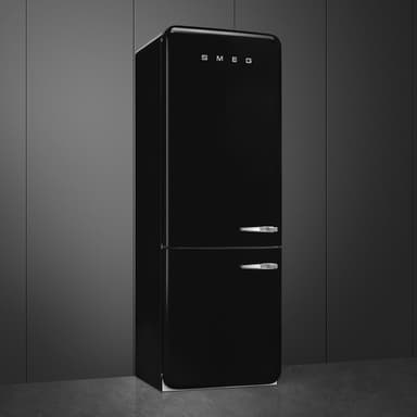 Smeg 50's Style Kombiskap FAB38LBL6 (Svart)