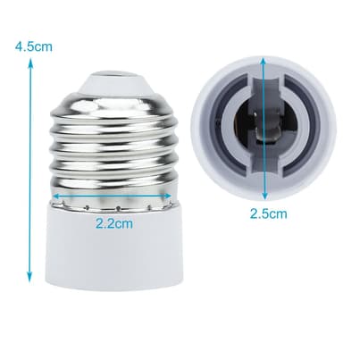 Lampeadapter for omformatering av 4x sett (E27 til E14)