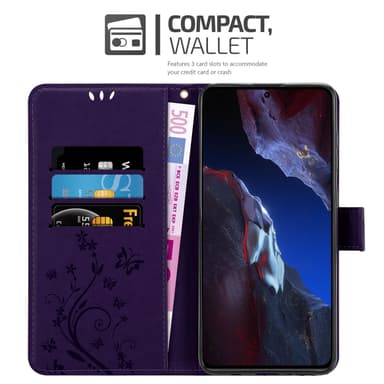 Xiaomi Poco F5 Pro lommebokdeksel Blomster (Lilla)