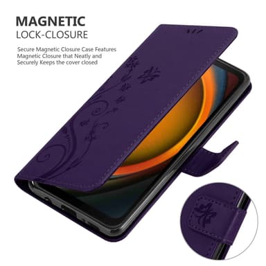 Samsung XCover 7 lommebokdeksel Blomster (Lilla)