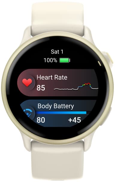 Garmin Vivoactive 6 smartklokke 42mm (Bone/Lunar Gold)