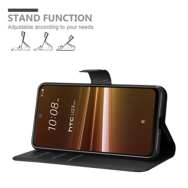 HTC U23 PRO Deksel Etui Case (Svart)