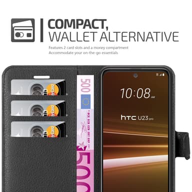 HTC U23 PRO Deksel Etui Case (Svart)