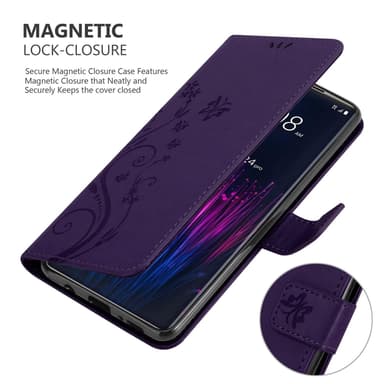 HTC U24 PRO lommebokdeksel Blomster (Lilla)