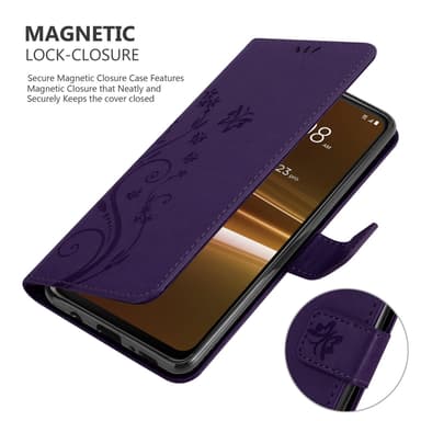 HTC U23 PRO lommebokdeksel Blomster (Lilla)