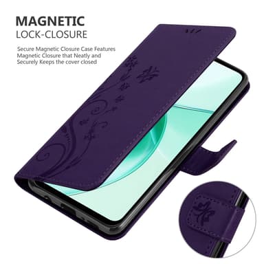 ZTE Blade A35 / A55 lommebokdeksel Blomster (Lilla)