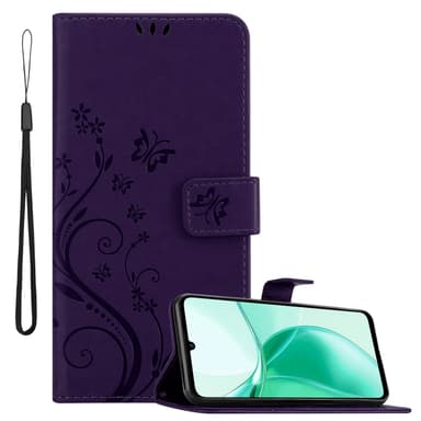 ZTE Blade A35 / A55 lommebokdeksel Blomster (Lilla)