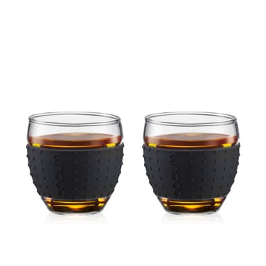 Bodum 2 pk glass med silikonbånd PAVINA 0.1 L