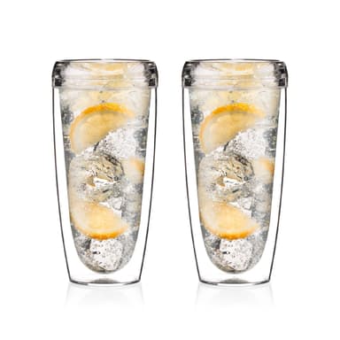 Bodum 2 pk dobbeltvegget glass PAVINA TO GO 0.6 L