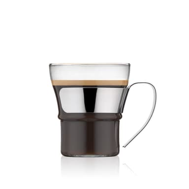 Bodum 2 pk teglass med stålhåndtak ASSAM 0.3 L