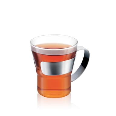 Bodum 2 pk teglass med stålhåndtak ASSAM 0.3 L