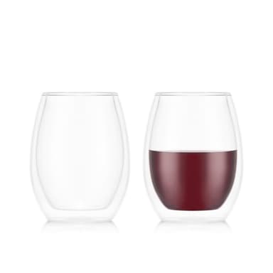 Bodum Sett med med 2 dobbeltveggede vinglass- Merlot SKÅL 0.5 L