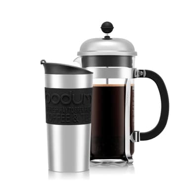 Bodum Kaffemaskin 1,0 l og vakuumreisekopp CHAMBORD SET