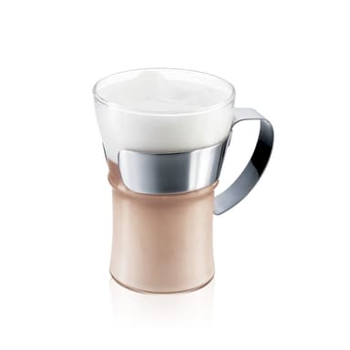 Bodum 2 pk kaffeglass med stålhåndtak ASSAM 0.35 L