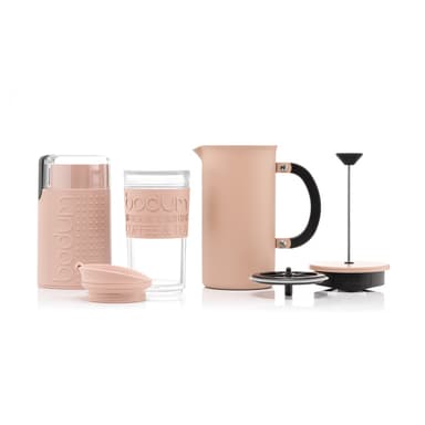Bodum Fransk presskaffekanne i rustfritt stål på 8 kopper/1.0 l SET 2 - EURO 1.0 L