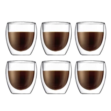 Bodum 6 stk glass med doble vegger PAVINA 0.25 L