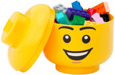 Play LEGO mini oppbevaringsboks (Boy Head, gul)