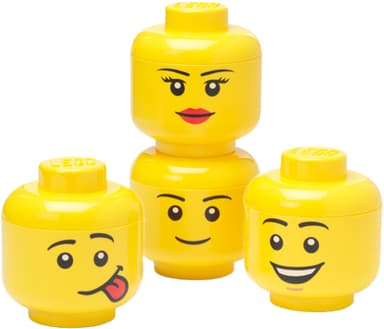 Play LEGO oppbevaringsbokser (4 pakning, gul)