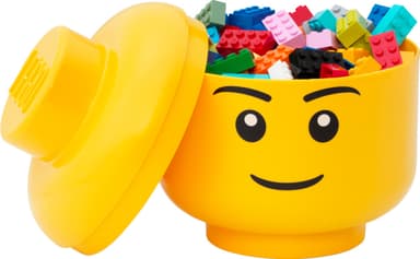 Play LEGO liten oppbevaringsboks (Boy Head, gul)