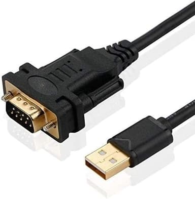 USB-A til RS232 DB9 han-kabel for serielle enheter med FTDI-chipset