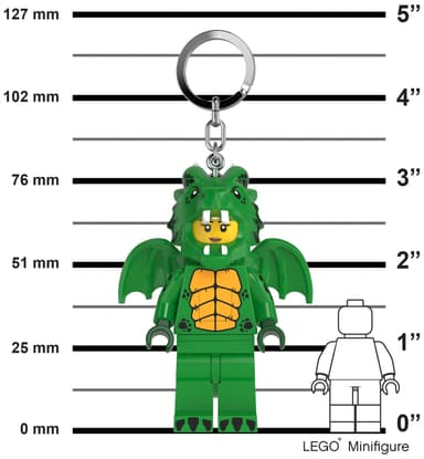 LEGO LED-nøkkelring (grønn dragejente)
