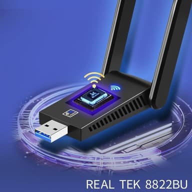 NÖRDIC WIFI6 Bluetooth 5.0 trådløs USB 3.0-adapter Dual Band 2.4/5.8GHz 1300Mbps