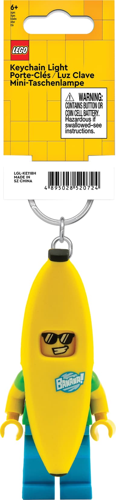 LEGO LED-nøkkelring (bananfyr)