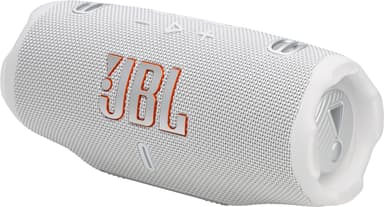 JBL Charge 6 trådløs bærbar høyttaler (hvit)