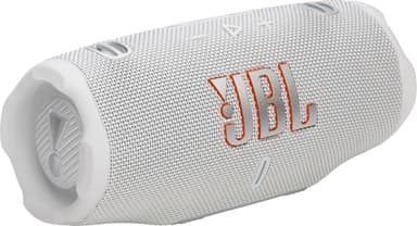 JBL Charge 6 trådløs bærbar høyttaler (hvit)