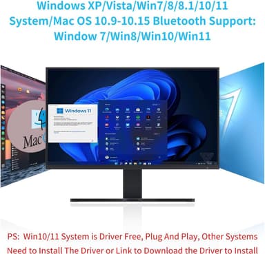NÖRDIC WIFI6 Bluetooth 5.0 trådløs USB 3.0-adapter Dual Band 2.4/5.8GHz 1300Mbps
