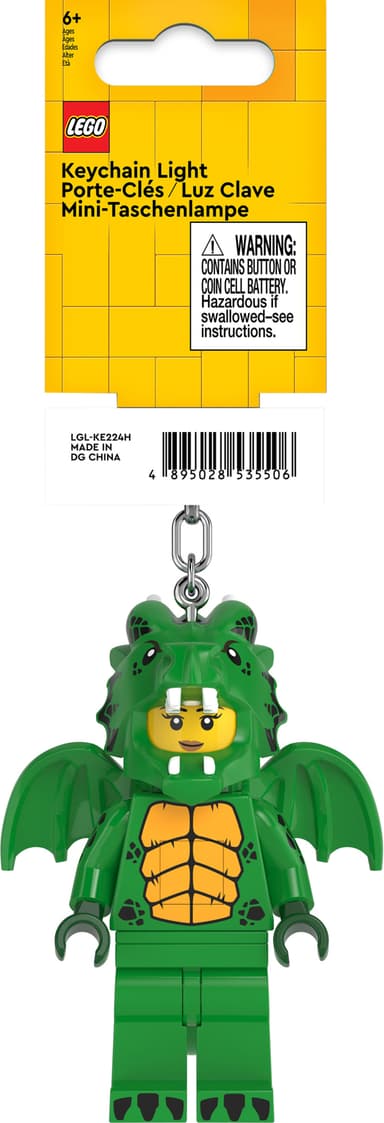 LEGO LED-nøkkelring (grønn dragejente)