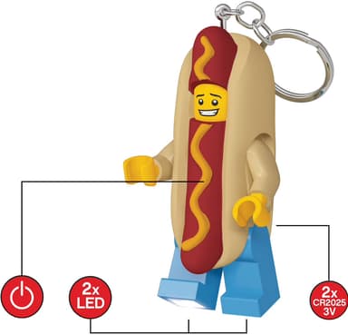 LEGO LED-nøkkelring (hot dog-mann)