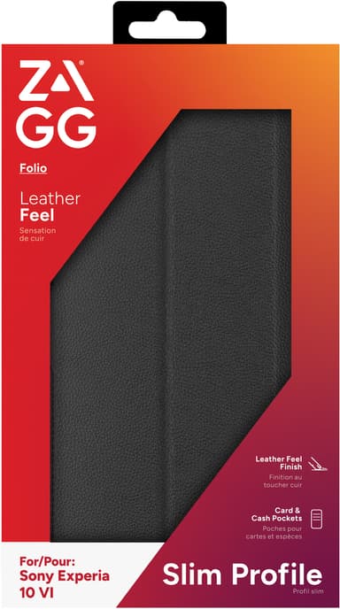 Zagg Sony Xperia 10 VI lommebokdeksel (sort)