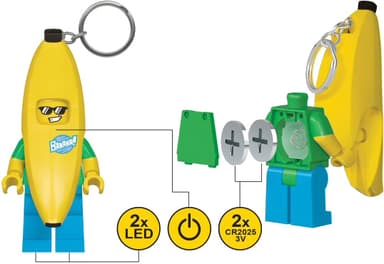 LEGO LED-nøkkelring (bananfyr)