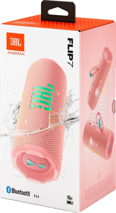 JBL Flip 7 bærbar trådløs høyttaler (rosa)